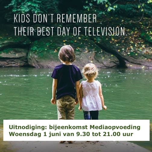 Bijeenkomst Mediaopvoeding woensdag 1 juni van 9.30 tot 12.00 uur